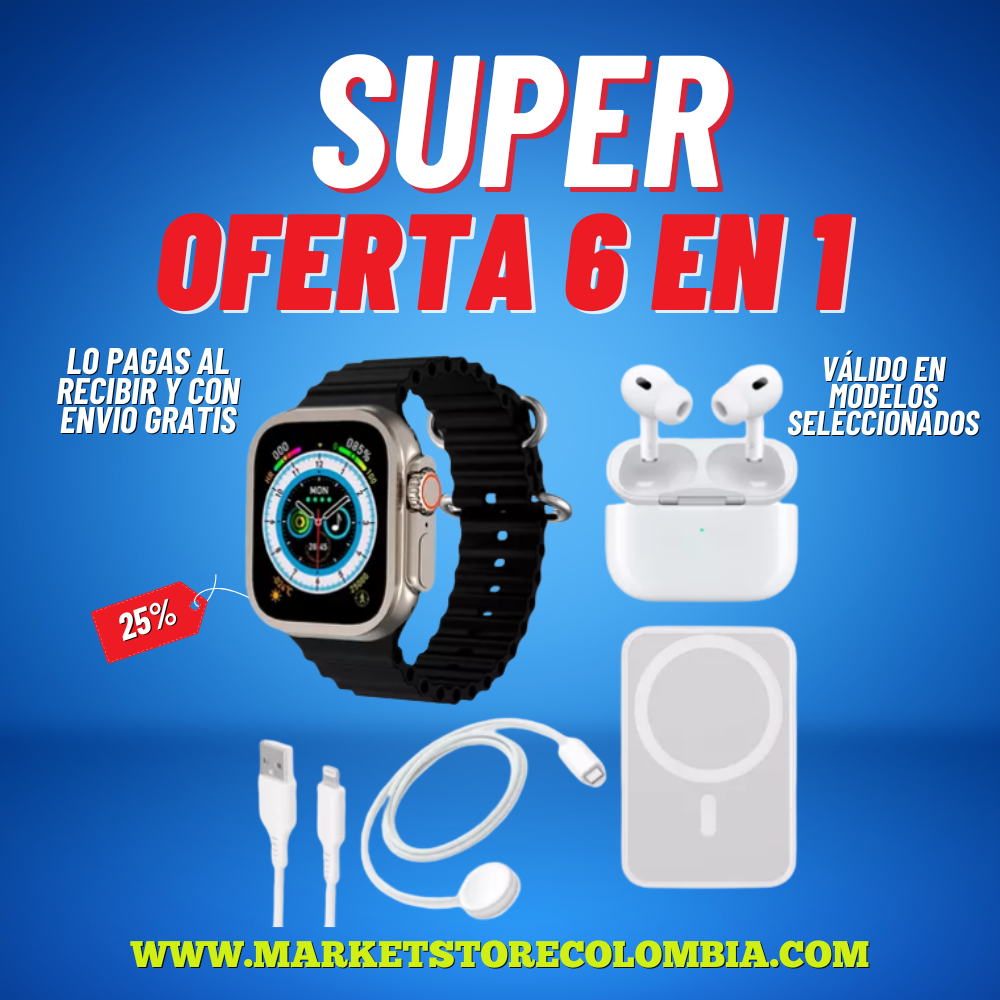 COMBO X8 SMARTWATCH Y ACCESORIOS