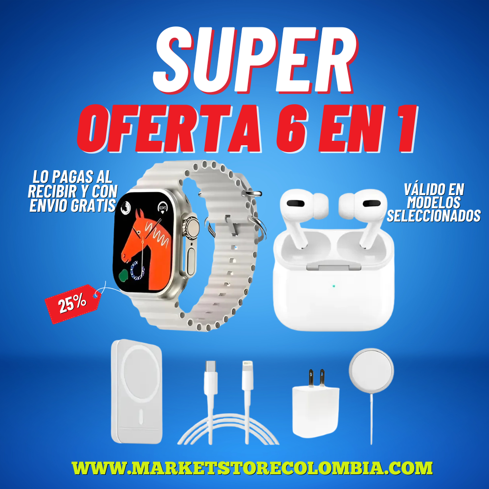 COMBO X8 SMARTWATCH Y ACCESORIOS
