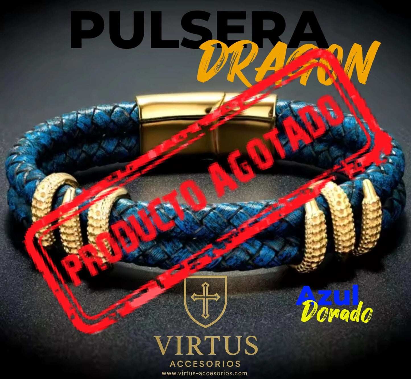 PULSERA DRAGON EN CUERO