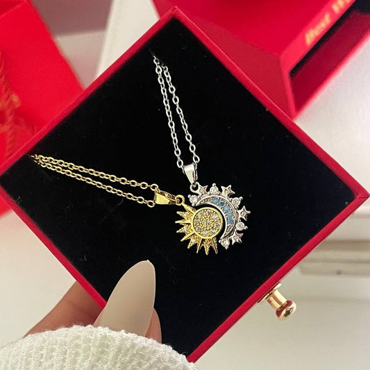 COLLAR SOL Y LUNA AMOR INQUEBRANTABLE