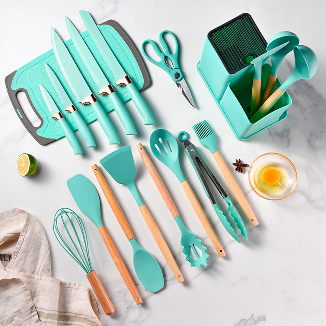 SET PREMIUM DE 19 UTENSILIOS DE COCINA