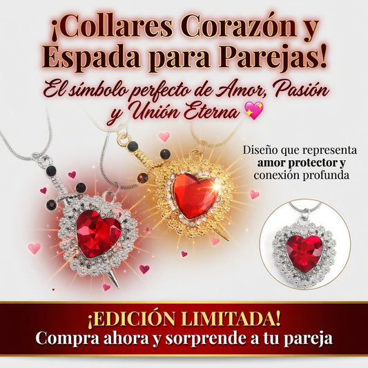 CADENAS DAGA Y CORAZON AMOR INQUEBRANTABLE