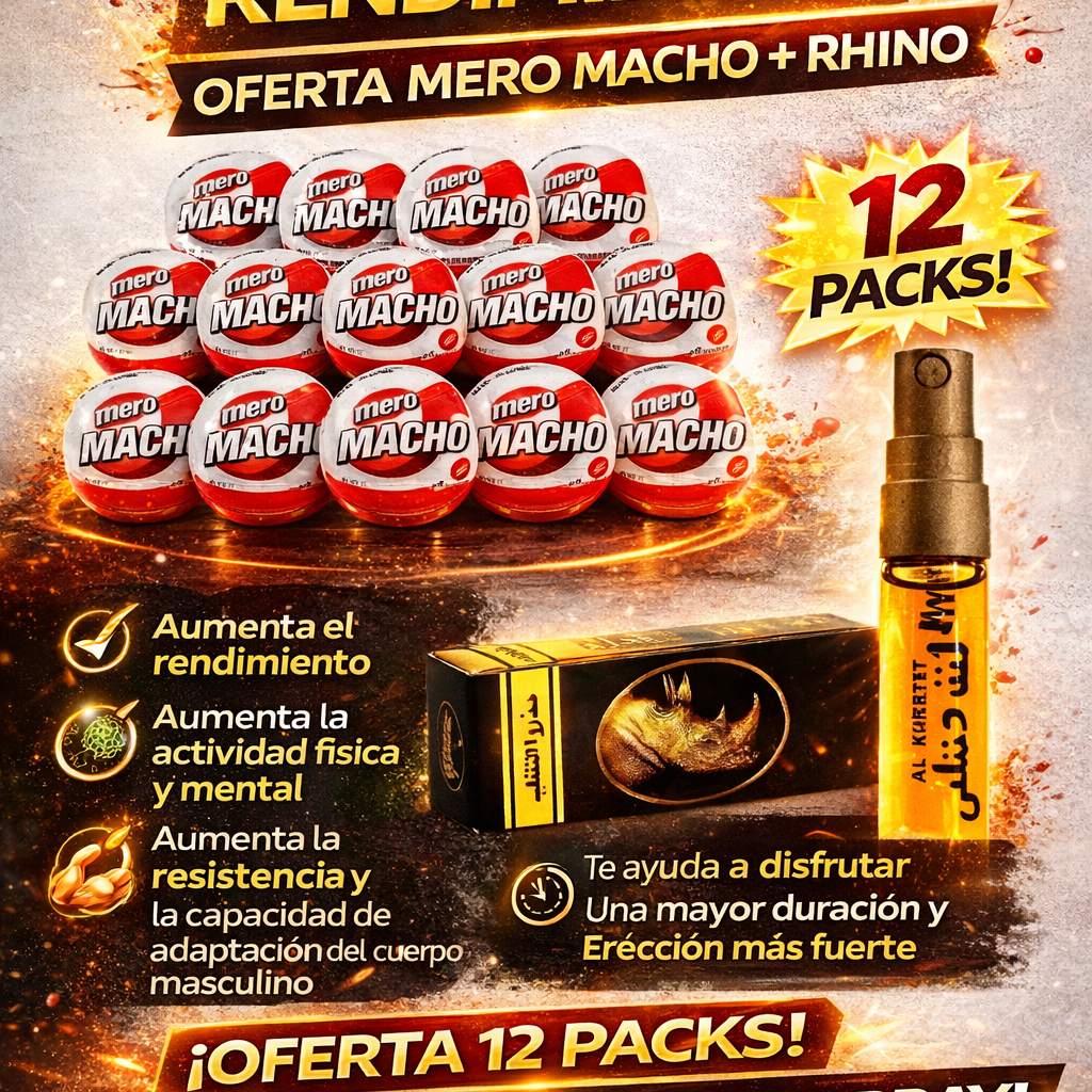 PACK CAPSULAS MERO MACHO MAS RHINO