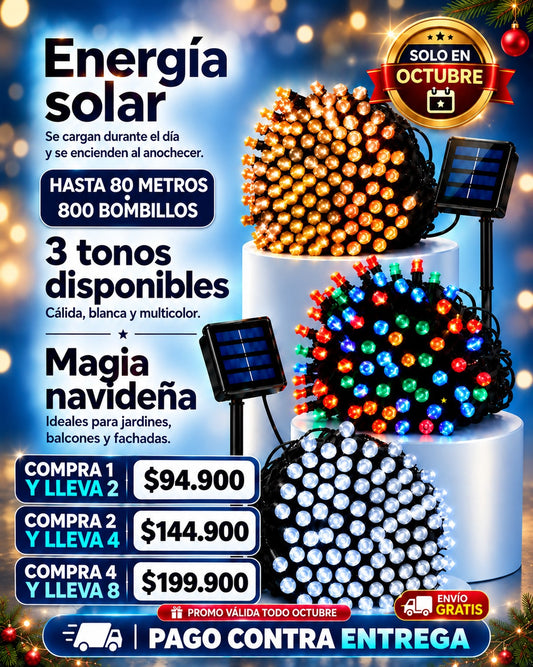 LUCES NAVIDEÑAS SOLARES
