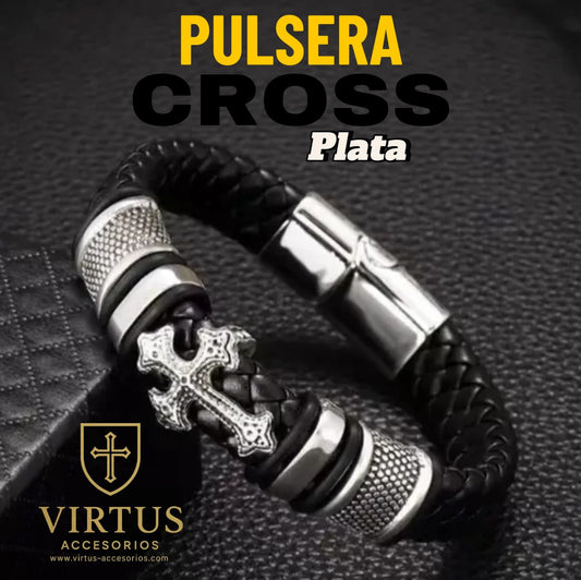 PULSERA CROSS EN CUERO
