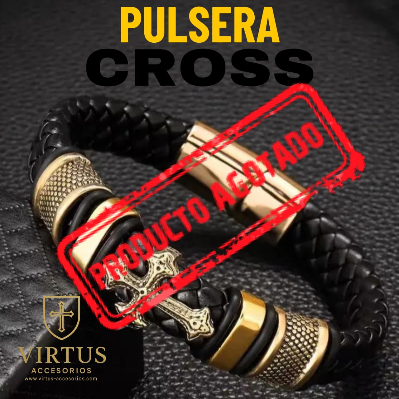 PULSERA CROSS EN CUERO